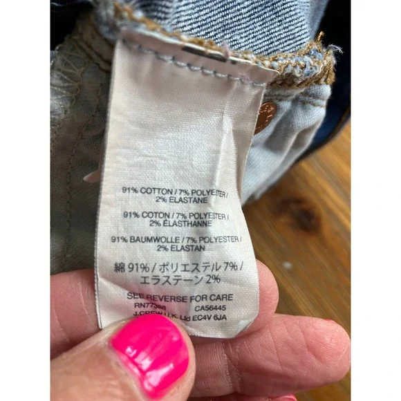 J. Crew Cuffed Trademark Denim Low Rise Casual Short Womens Blue Size 26 - Picture 4 of 5